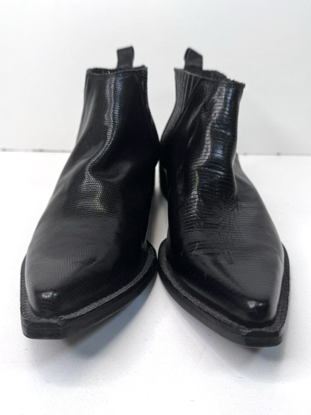 Jeffrey Campbell Western Pointy Toe Ankle Shoes Black Womens 8.5 Chelsea Rocker - Picture 3 of 10